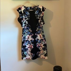 Black floral dress